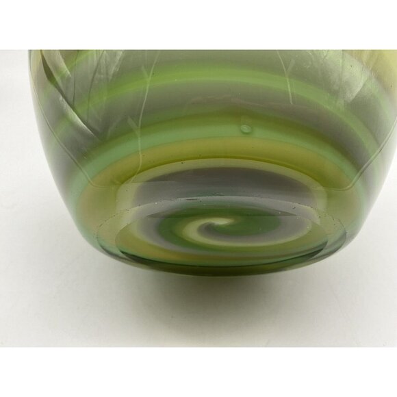 Art Glass Apple Figurine Vintage 1960's Made in Japan Green,Yellow,Orange Swirl - Picture 11 of 16